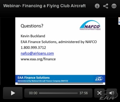 NAFCO Webinar: Financing a Flying Club Aircraft