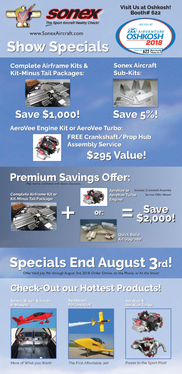 Barnstormers Special 070918 Sonex Aircraft