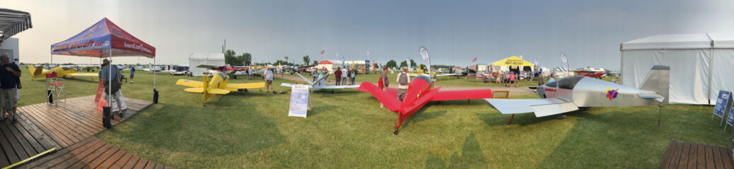 Each of our 5 aircraft models on-display in our Oshkosh exhibit booth