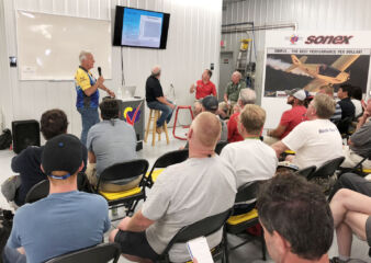 Bob Carlton gives some history of his work with the PBS TJ-100 during Thursday's SubSonex Factory Seminar
