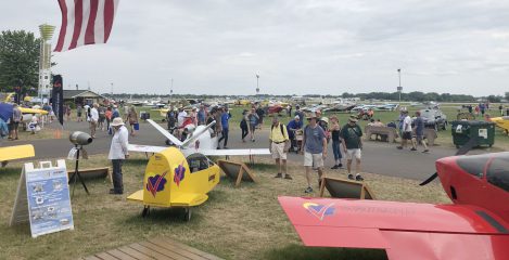 A new view from the Sonex "mini hangar," as the Homebuilt Aircraft Display area has been moved South, closer to the action!